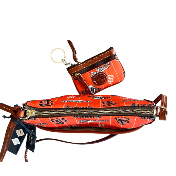 NWT DOONEY & BOURKE MLB San Francisco GIANTS Orange Crossbody Bag Key Coin Case - Picture 7 of 11